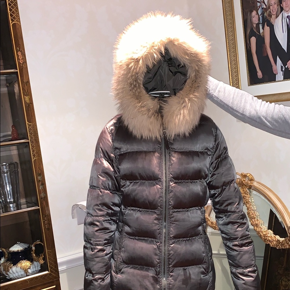 Prada Metallic Olive Winter Coat